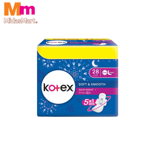 KOTEX SOFT & SMOOTH MAXI NIGHT WING VALUE PACK (3 X 14'S)