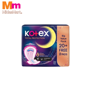 KOTEX OVERNIGHT 41CM VALUE PACK (20 + 2 FREE)