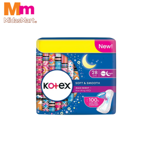 KOTEX SOFT & SMOOTH MAXI NIGHT NON-WING (16 PACK)