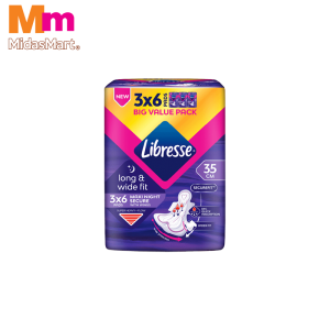 LIBRESSE WIDE BACK NIGHT WING VALUE PACK (3 X 6'S)