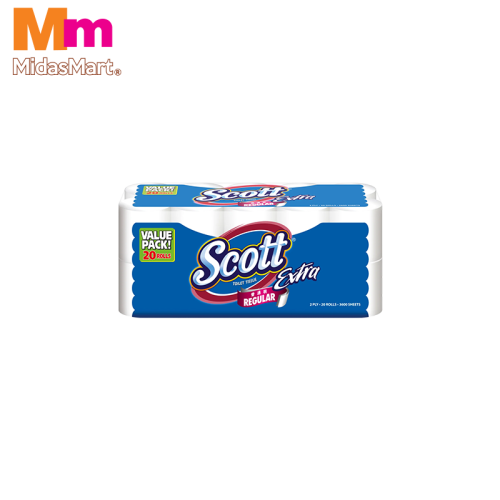 SCOTT EXTRA TOILET TISSUE (20 ROLLS X 180 SHEETS)