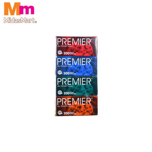 PREMIER BOX TISSUE-COLOUR 1X4X200S