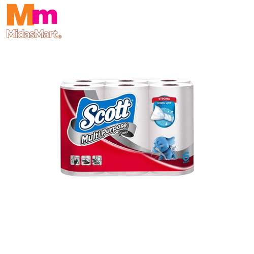 SCOTT TOWELS 9-IN-1 REGULAR WHOLESALE PACK (6 PACKS OF 6 X 60'S)
