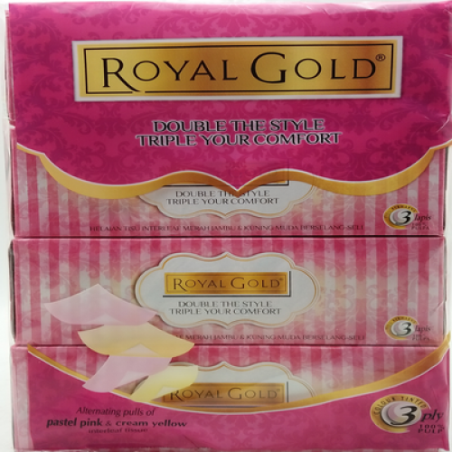 ROYAL GOLD TWIN TONE BOX TISSUE 80'S 1X4X80'S