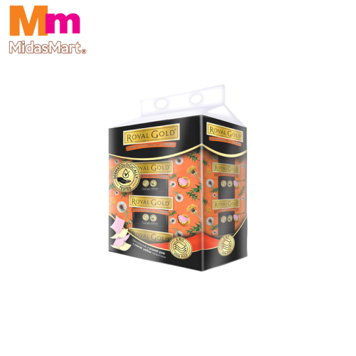 ROYAL GOLD TWIN TONE BOX TISSUE (4 BOXES X 80 SHEETS)