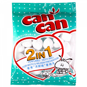 CAN CAN 2IN1 MOTH BALL 130G 1X130G