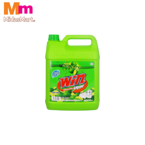 WIN DISHWASHING LIQUID COOL LIME (5L)