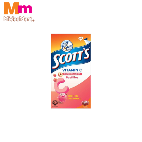SCOTT'S VITAMIN C PASTILLES PEACH (50'S)
