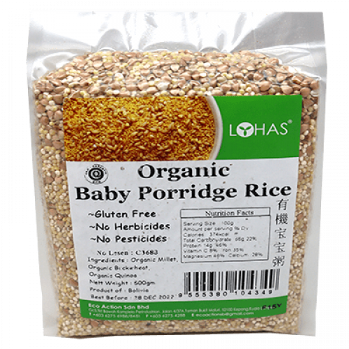 EA ORGANIC BABY PORRIDGE RICE 1X500G