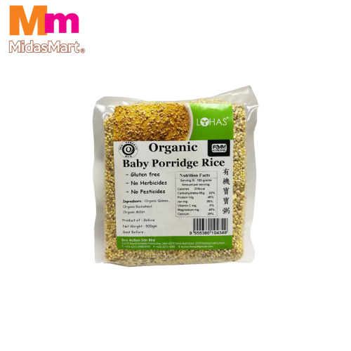 LOHAS ORGANIC BABY PORRIDGE RICE (500G)