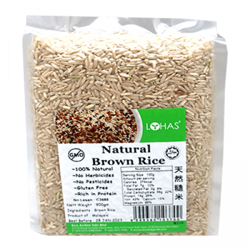 LOHAS NATURAL BROWN RICE 1X900G