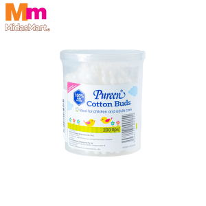 PUREEN COTTON BUDS DRUM (200 PIECES)
