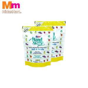 YURI LIQUID HAND SOAP POUCH LEMON TWIN PACK (2 X 375ML)