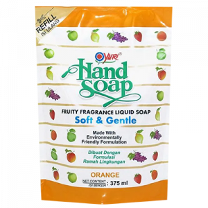 YURI LIQ HANDSOAP POUCH-ORANGE T/P 1X2X375ML