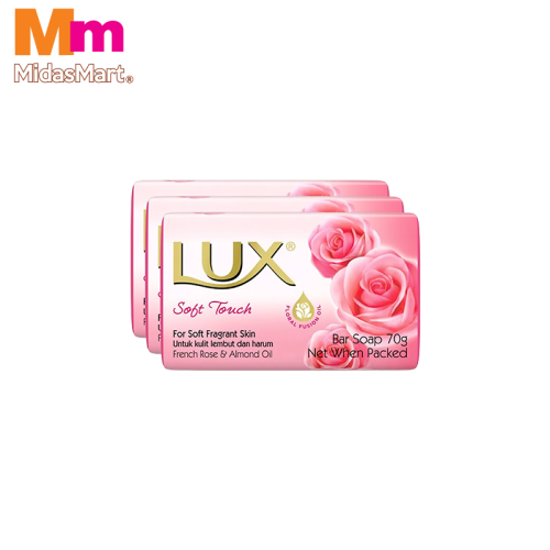 LUX BAR SOAP PINK SOFT TOUCH (3 PIECES X 70G)