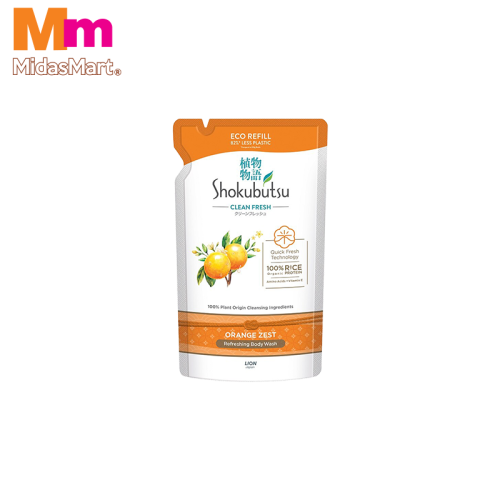 SHOKUBUTSU BODY SHOWER FOAM REFILL - ORANGE (500G)