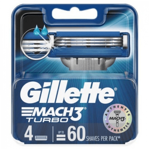 GILLETTE MACH3 TURBO BLADES 1X4'S