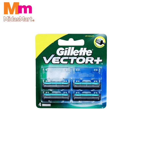GILLETTE VECTOR PLUS CARTRIDGES (4 PIECES)