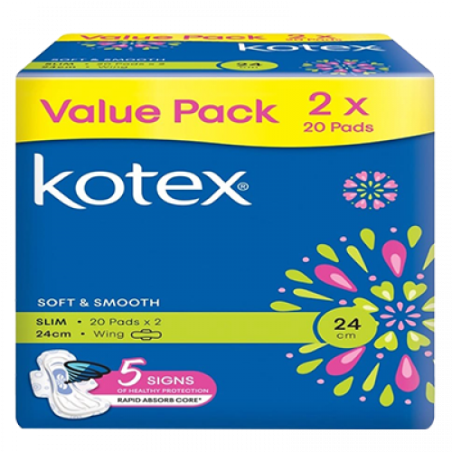 KOTEX SFT&SMTH WING TP SLIM 1 x 2X20'S