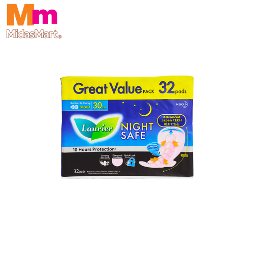 LAURIER SOFTCARE NIGHTSAFE WING 30CM TWIN PACK (2 X 16'S)