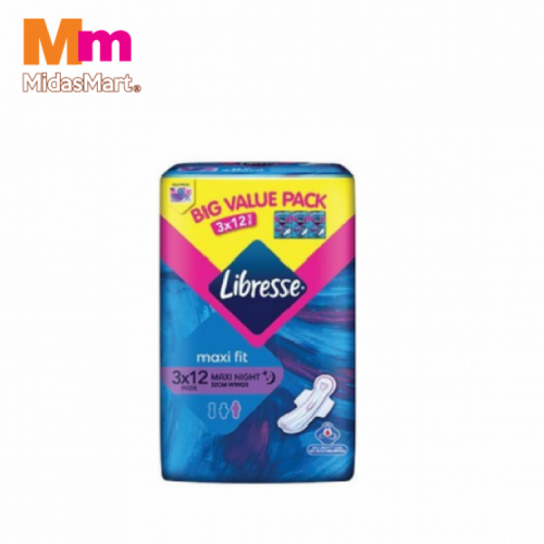 LIBRESSE MAXI NITE WINGS (MULTIPACK) 1X3X12'S