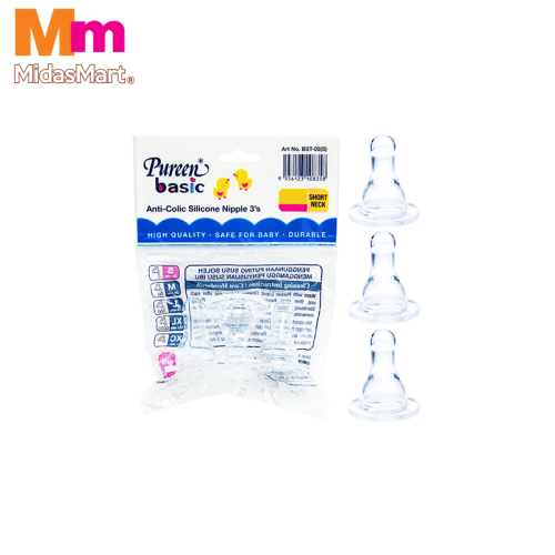 BASILIC ANTI-COLIC SILICONE NIPPLE STANDARD NECK -