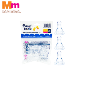 BASILIC ANTI-COLIC SILICONE NIPPLE WIDE NECK - SIZ