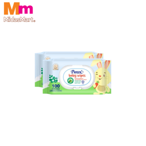 PUREEN BABY WIPES FRAGRANCE-FREE TWIN PACK (2X100'