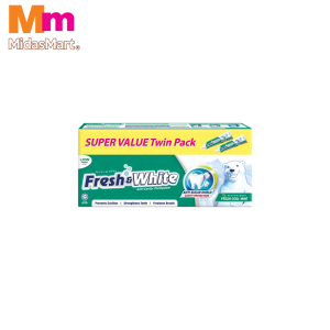FRESH & WHITE TOOTHPASTE - FRESH COOL MINT (2 X 225G)