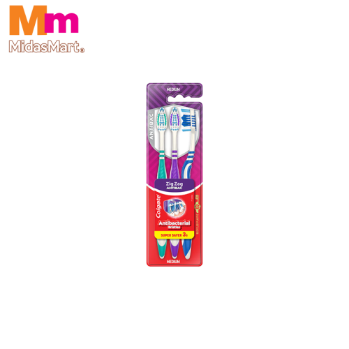 COLGATE ZIG ZAG TOOTHBRUSH MEDIUM VALUE PACK (3'S)