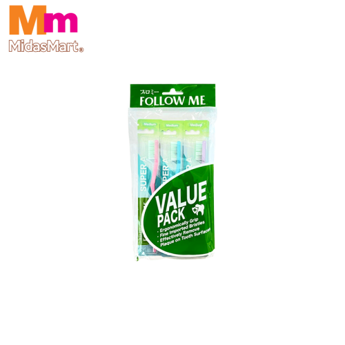 FOLLOW ME SUPER A TOOTHBRUSH MEDIUM (1S)