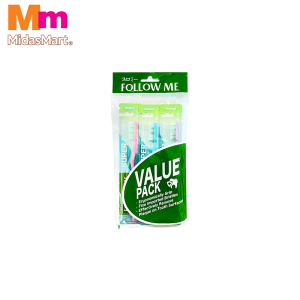 FOLLOW ME SUPER A TOOTHBRUSH MEDIUM VALUE PACK (3'S)