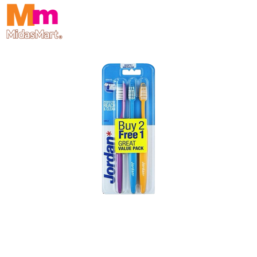 JORDAN SMILE TOOTHBRUSH SOFT/MEDIUM BUY 2 FREE 1 (3 PIECES)
