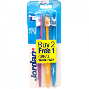 JORDAN SMILE SOFT/MED B2F1 T/BRUSH 1X1'S