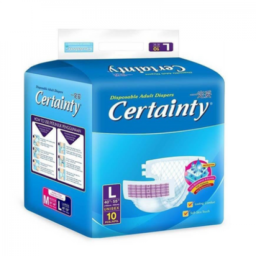 CERTAINTY ADULT DIAPER L8  1X8'S