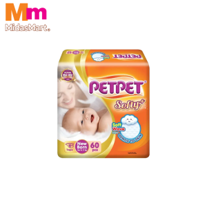 PET PET JUMBO NEWBORN DIAPERS (60'S)