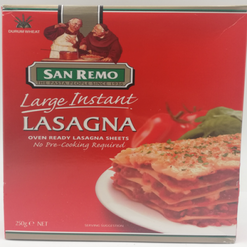 SAN REMO LARGE SHEET LASAGNA 1X250G