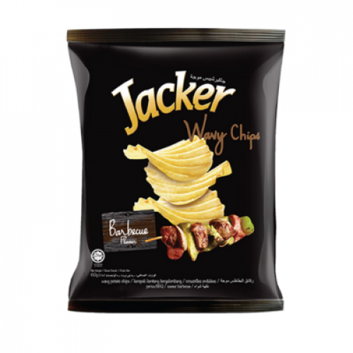 JACKER WAVY CHIPS-BBQ 1x60G