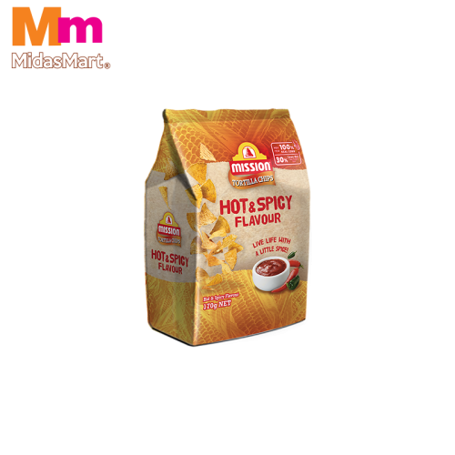 MISSION CORN CHIPS HOT & SPICY (170G)