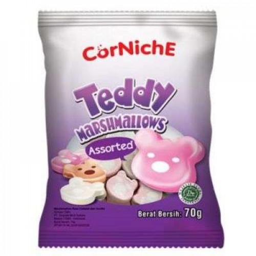 CORNICHE MARSHMALLOWS TEDDY  ASSORTED 1X70G