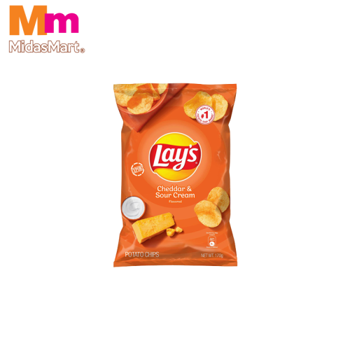 LAY'S CHEDDAR AND SOUR CREAM POTATO CHIPS (170G)