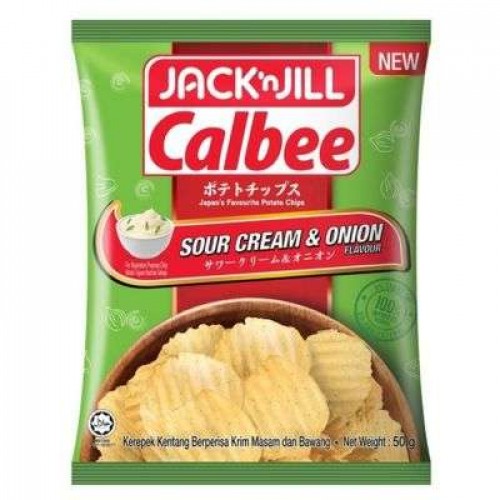 JNJ CALBEE P/CHIPS SOUR&CREAM 1X50G