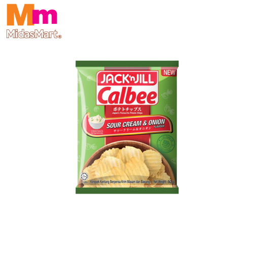 JACK 'N JILL CALBEE SOUR CREAM AND ONION POTATO CHIPS (50G)