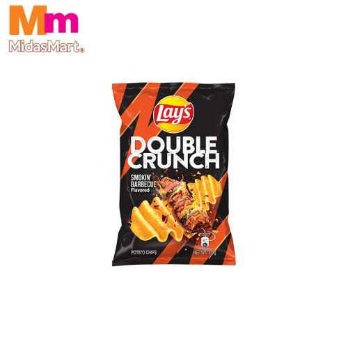 LAY'S DOUBLE CRUNCH POTATO CHIPS SMOKEY BBQ (170G)