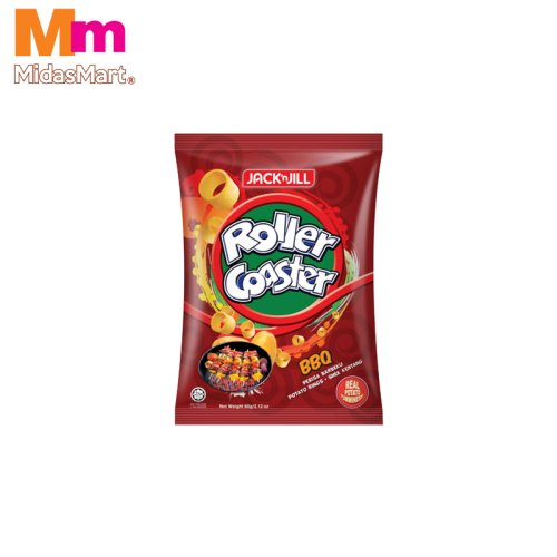 ROLLER COASTER POTATO CRISP SMOKY BBQ (60G)