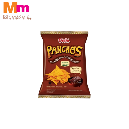 OISHI PANCHOS CORN CHIPS BBQ FLAVOR (145G)