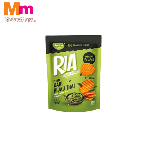 RIA POTATO CHIPS THAI GREEN CURRY FLAVOR (100G)