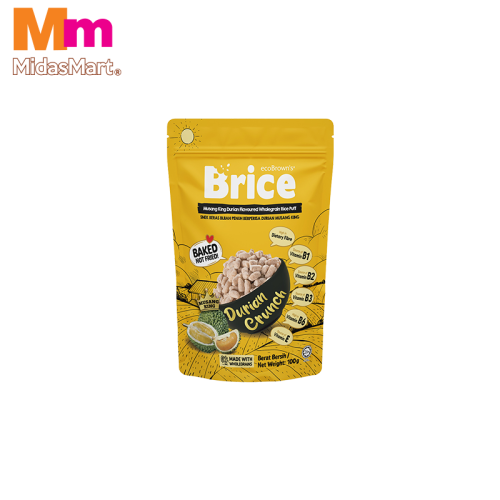 ECOBROWN'S BROWN RICE CRISPS MUSANG KING DURIAN FLAVOR (100G)