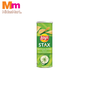 LAY'S STAX POTATO CRISPS SOUR CREAM & ONION (100G)
