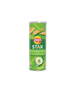 LAY'S STAX POTATO CRISPS - SOUR CREAM & ONION (100G)